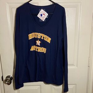 Houston Astros Majestic Navy Women's Shirt